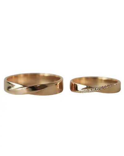 Argollas #25 · Modelos infinito — par de argollas de matrimonio, modelo A-14-1 — Joyería y Hechuras Rivera